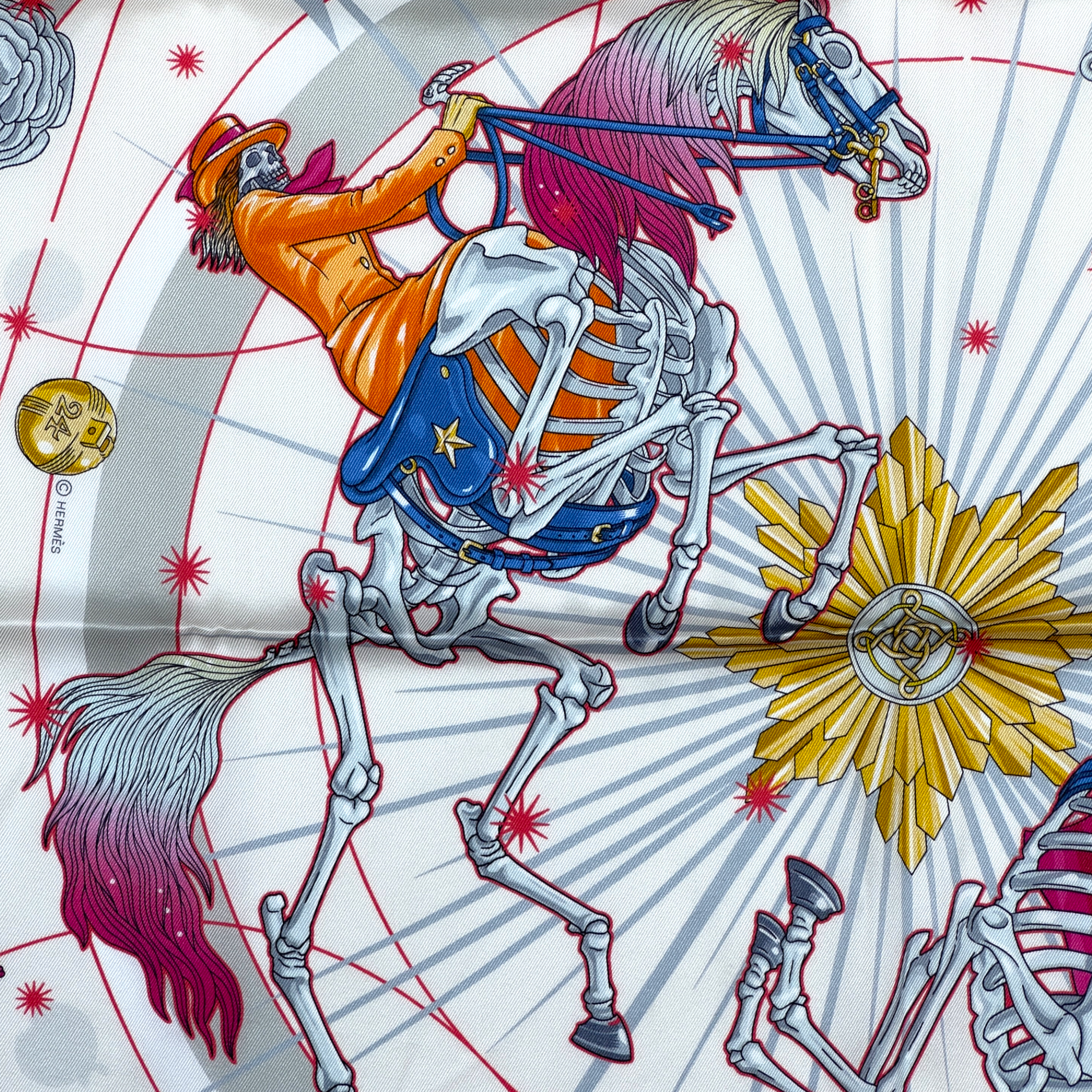 Carre Hermes chorus stellarum squelette à cheval