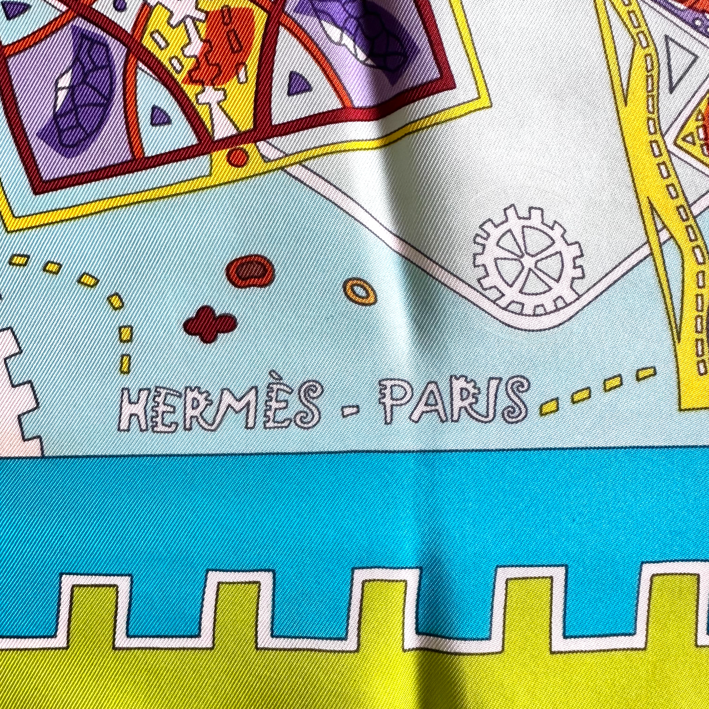 La mécanique des idées - FOULARD HERMES 90 cm