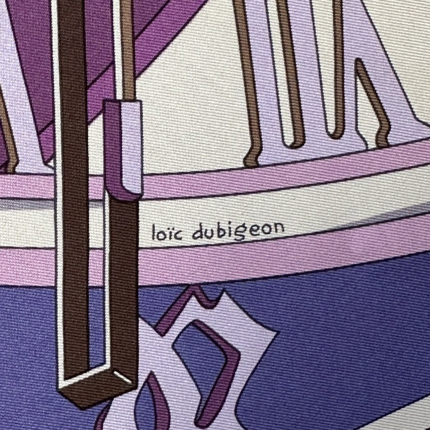 signature du designer du foulard hermes loic dubigeon