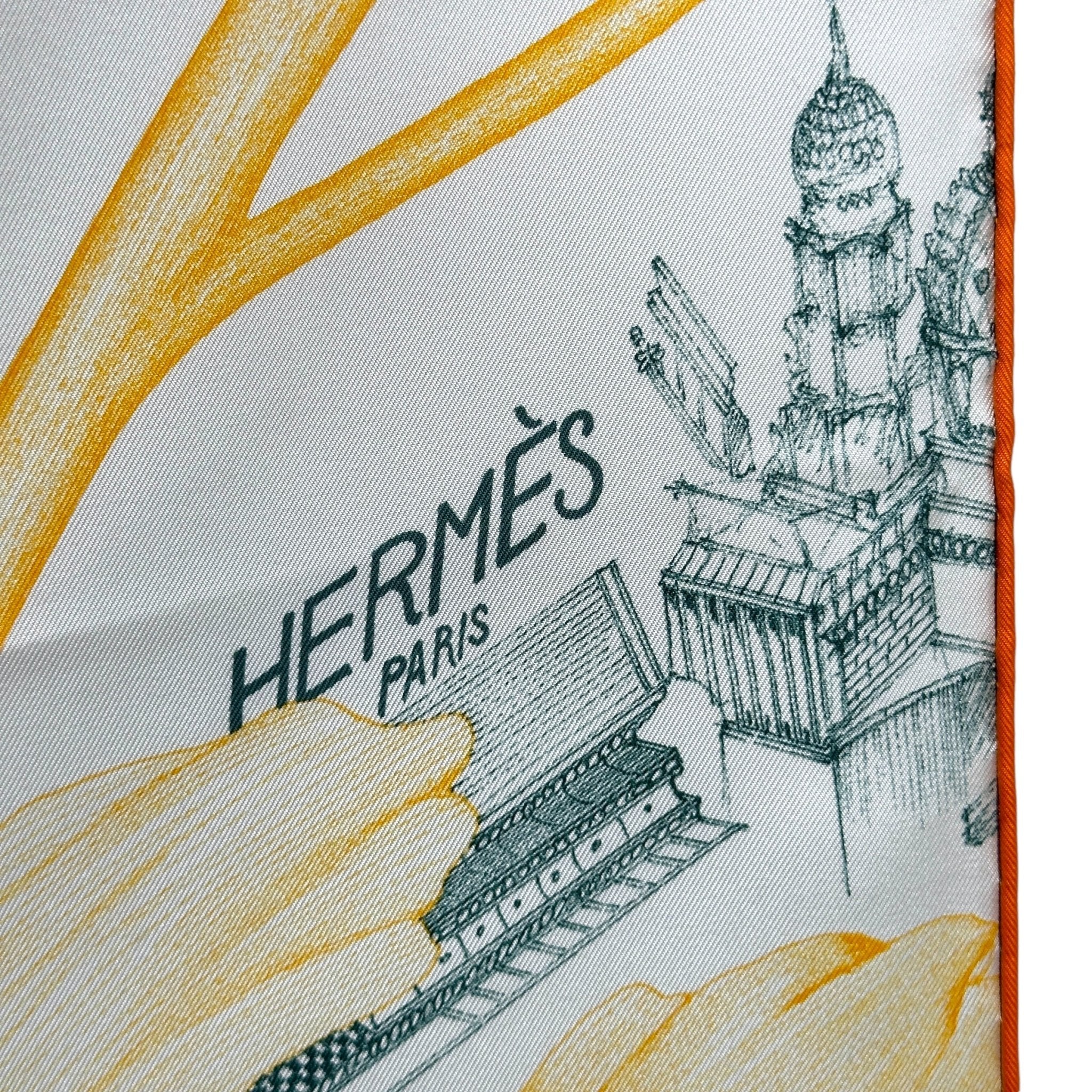 À l'ombre des pivoines - FOULARD HERMES 90 - Carré Society