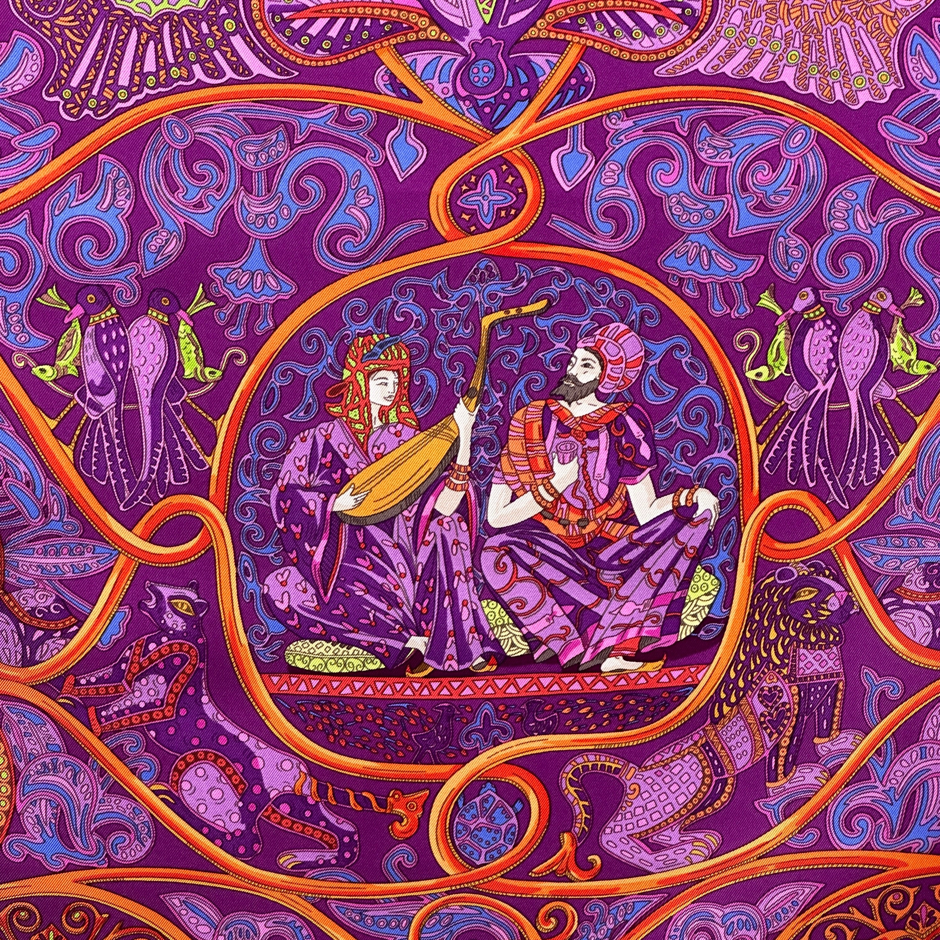 La charmante aux animaux - FOULARD HERMES 90 CM