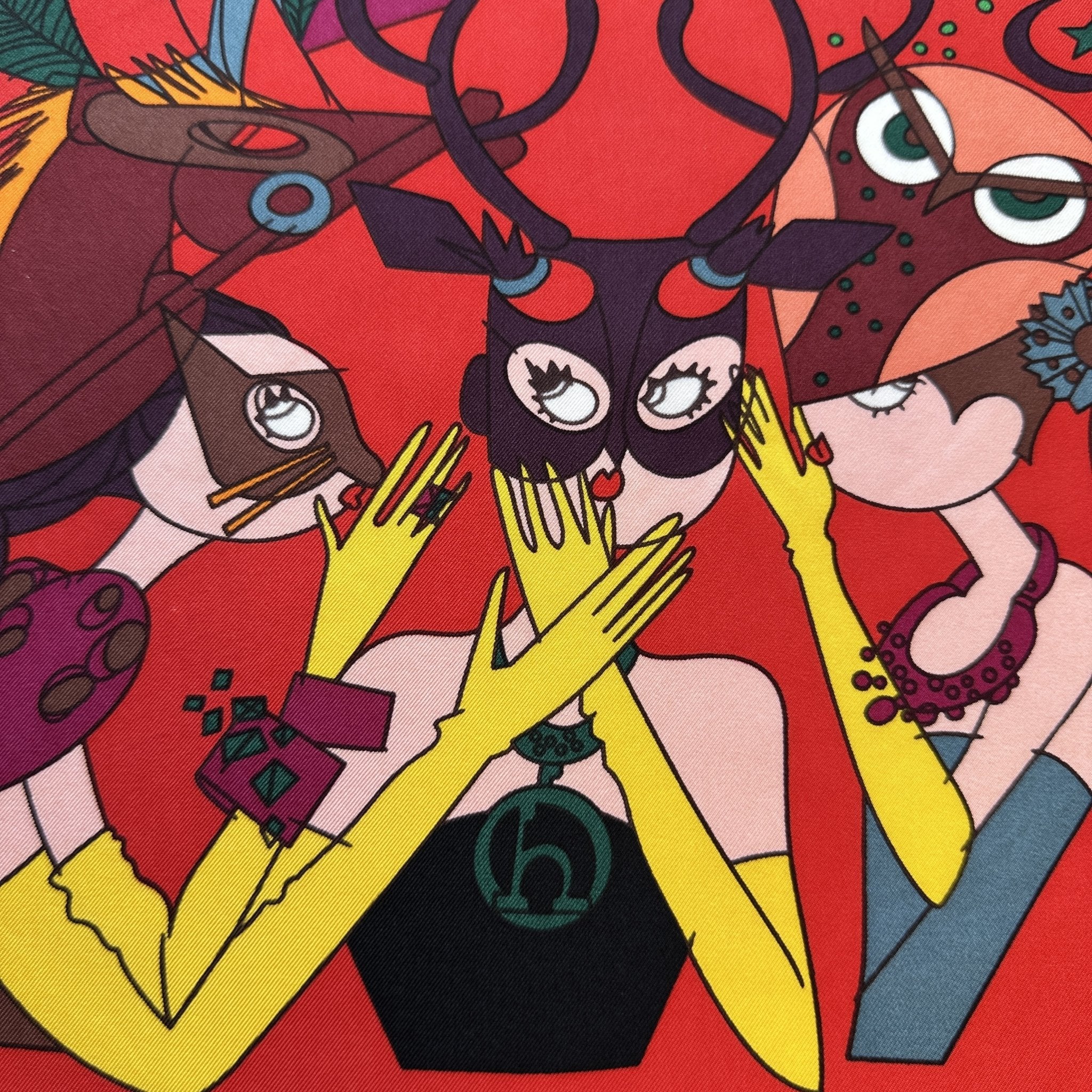 Le bal masqué - FOULARD HERMES 90 CM