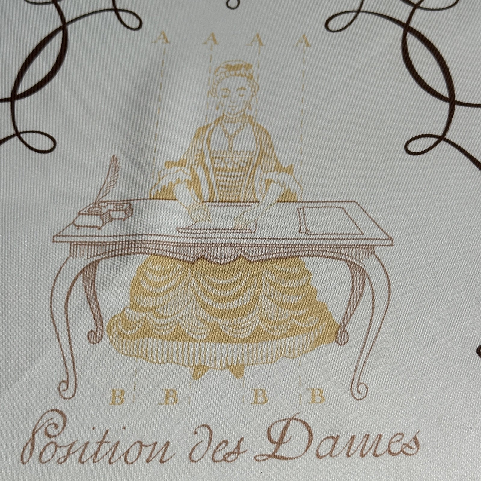 détail du foulard l'art d'ecrire