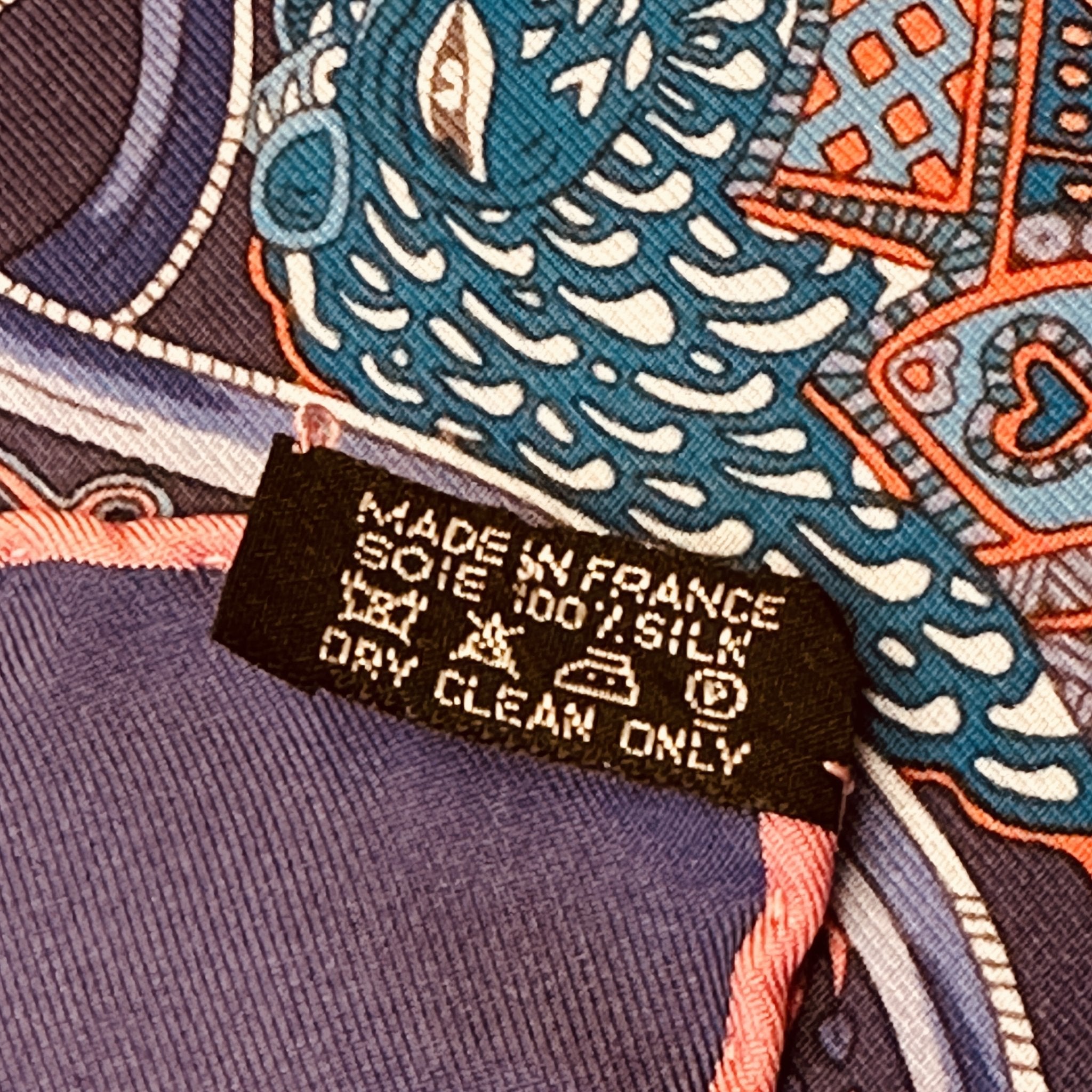 etiquette de composition en soie et made in france