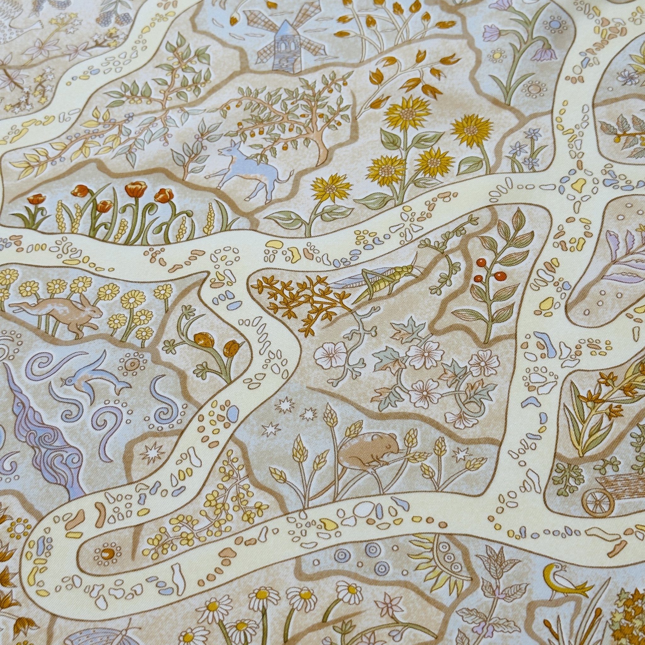 foulard hermes paysage sentier de provence