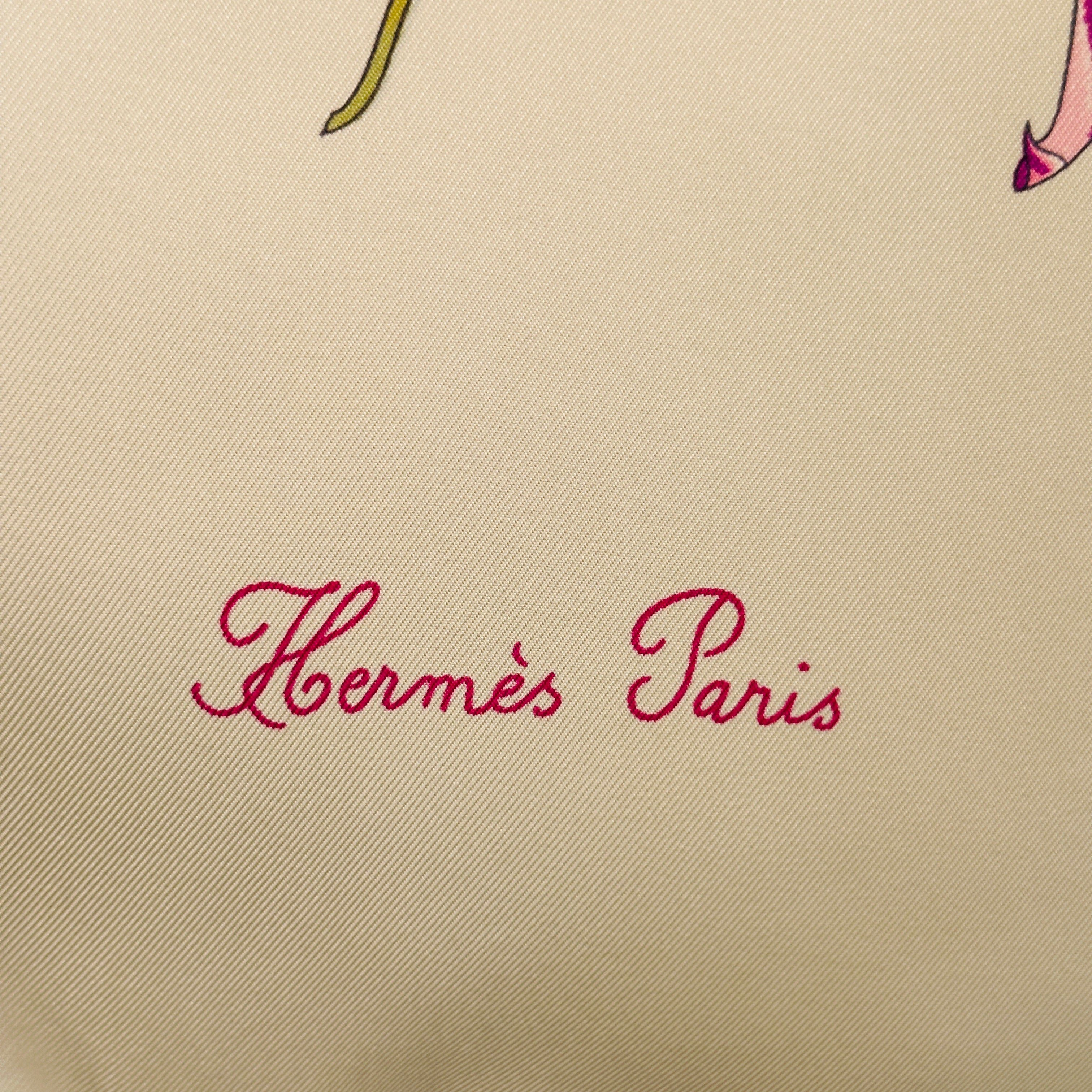 Fleurs de fuchsia - FOULARD HERMES 90 CM