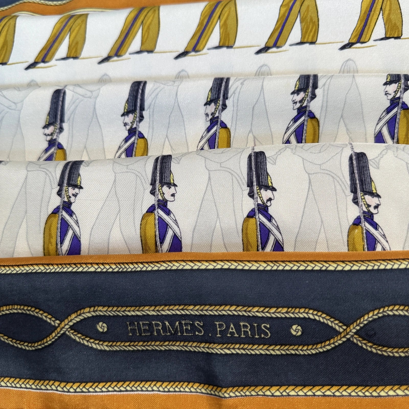Foulard Hermès 90 cm – La Parade – Françoise Héron (1966)