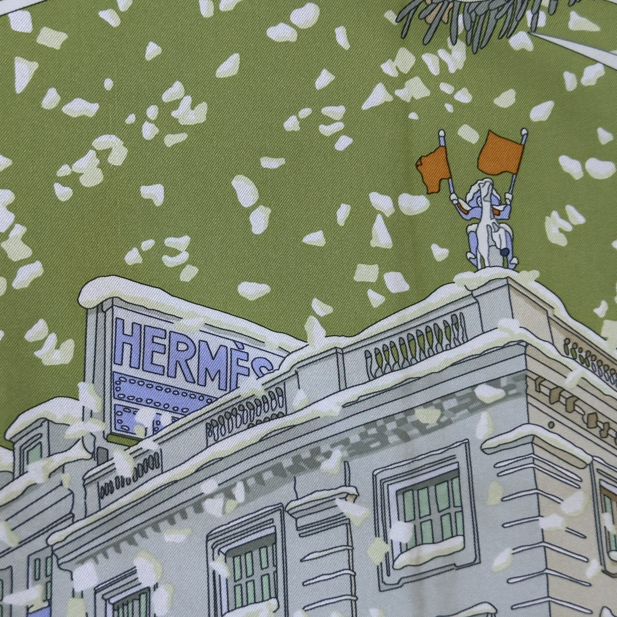 detail du foulard hermes