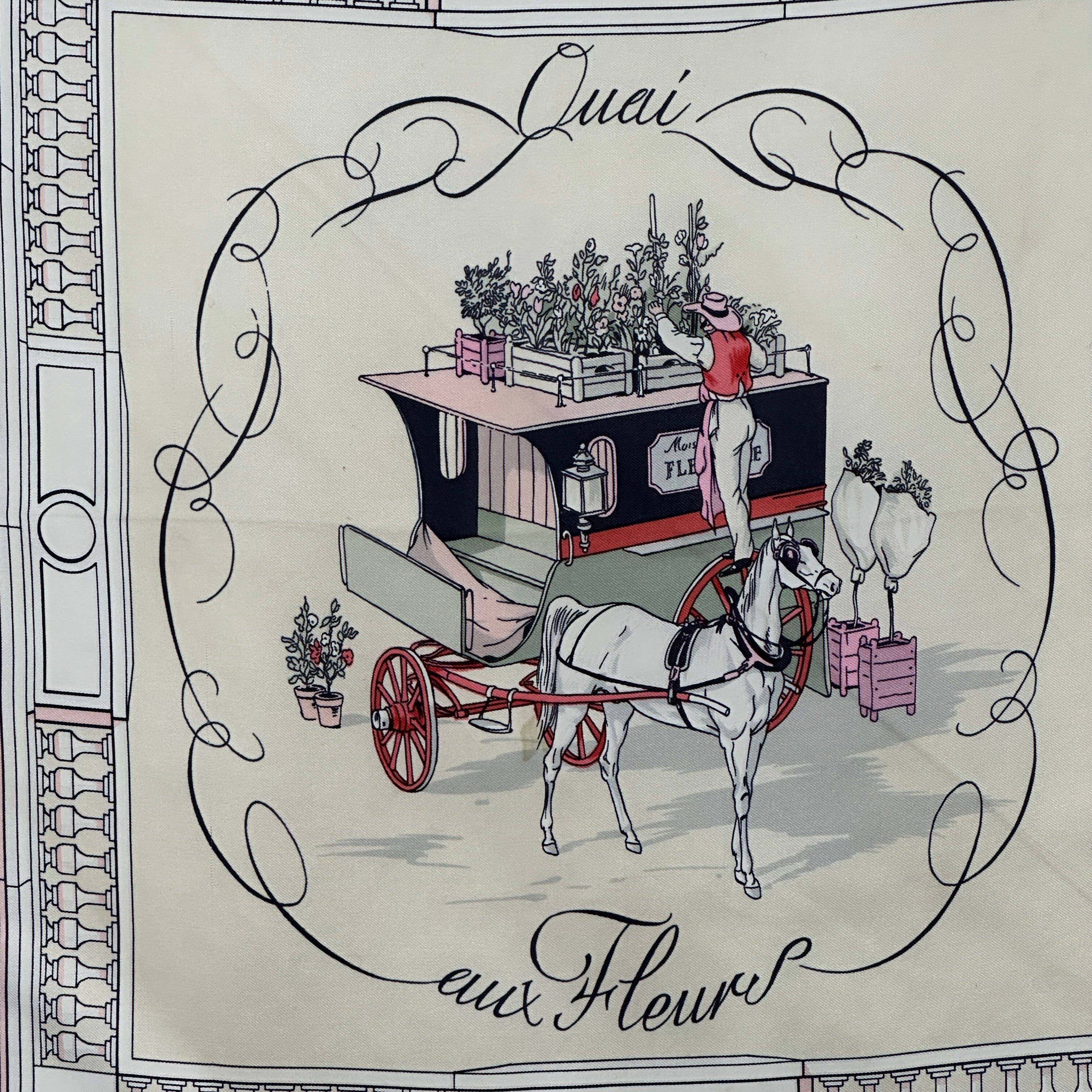 Quai aux fleurs - FOULARD HERMES 90 CM