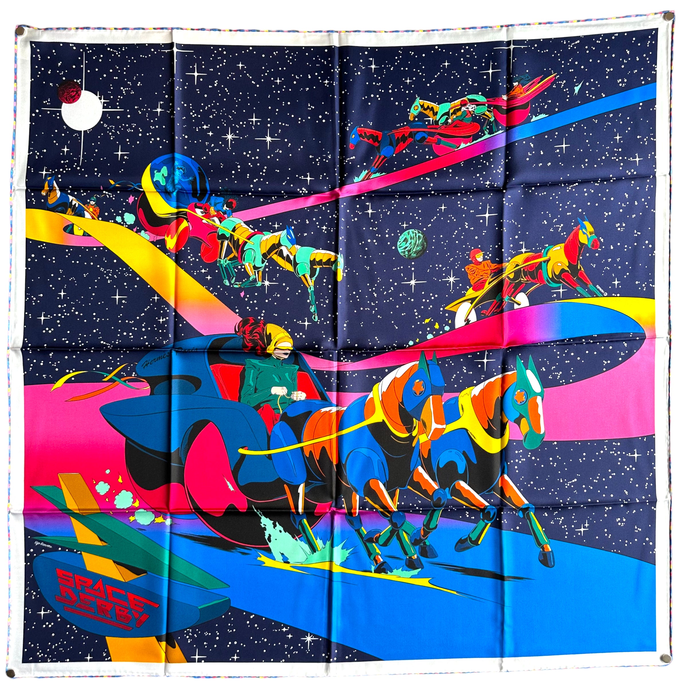 Space Derby - FOULARD HERMES 90CM