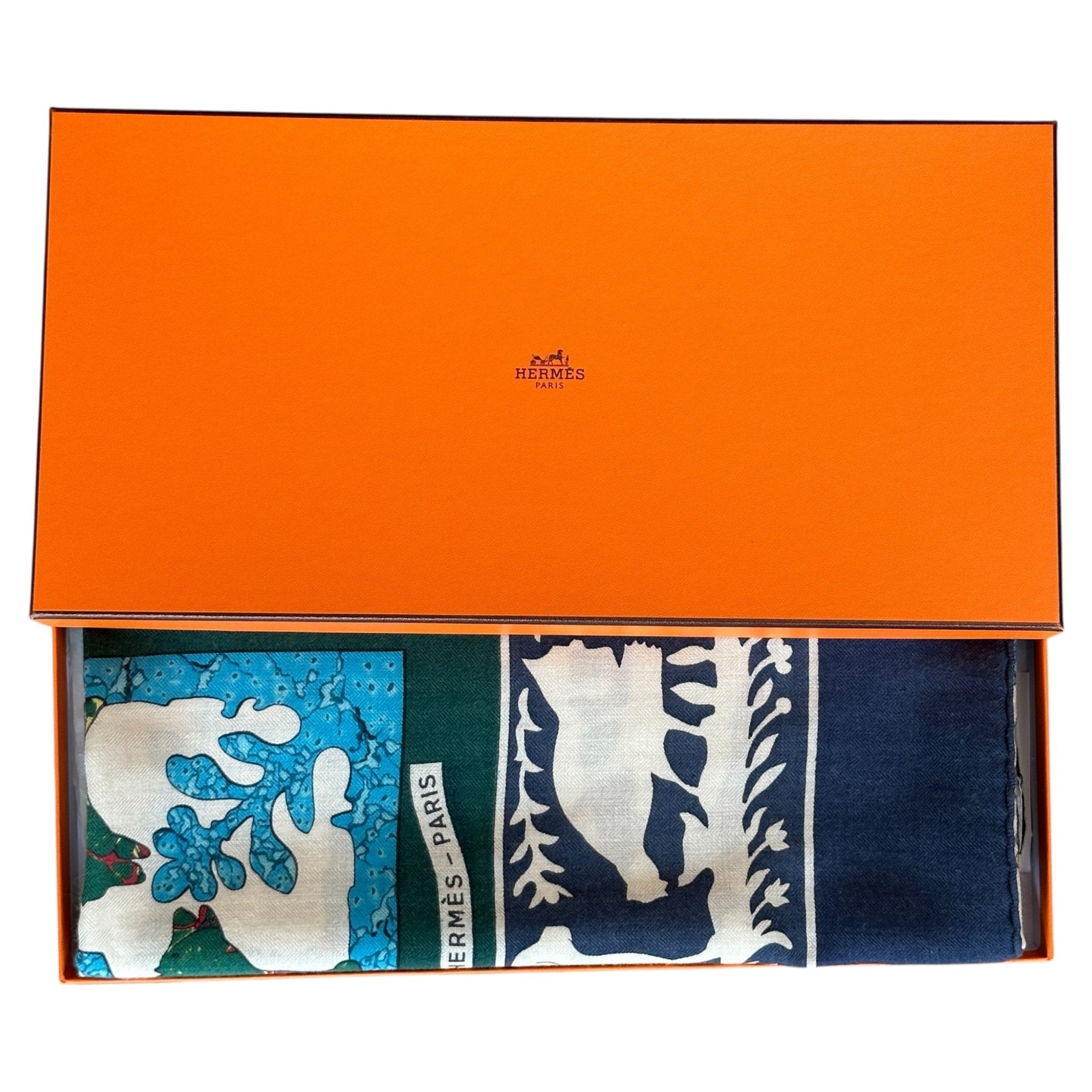 foulard Hermès cachemire avec boite
