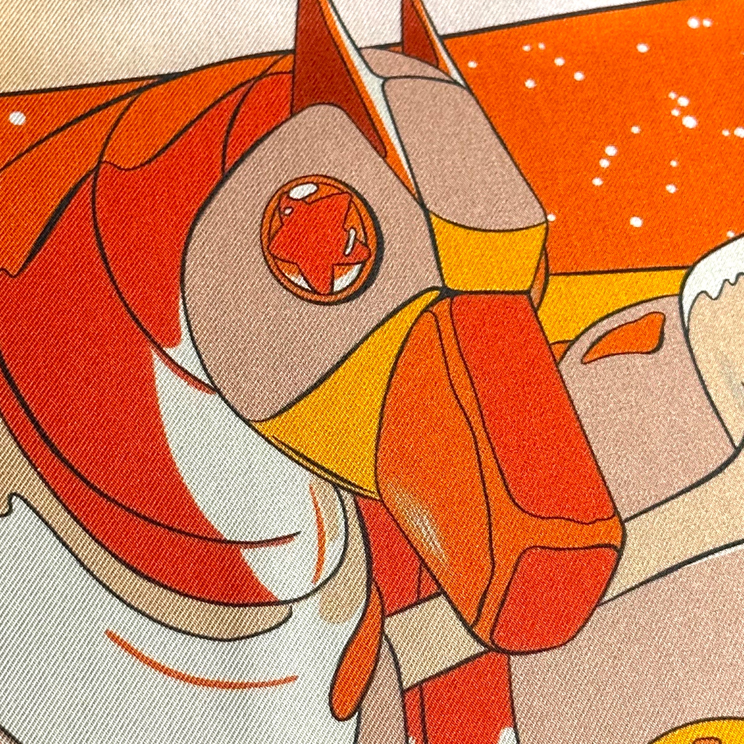 Space-derby-foulard-hermes-tete-cheval-orange