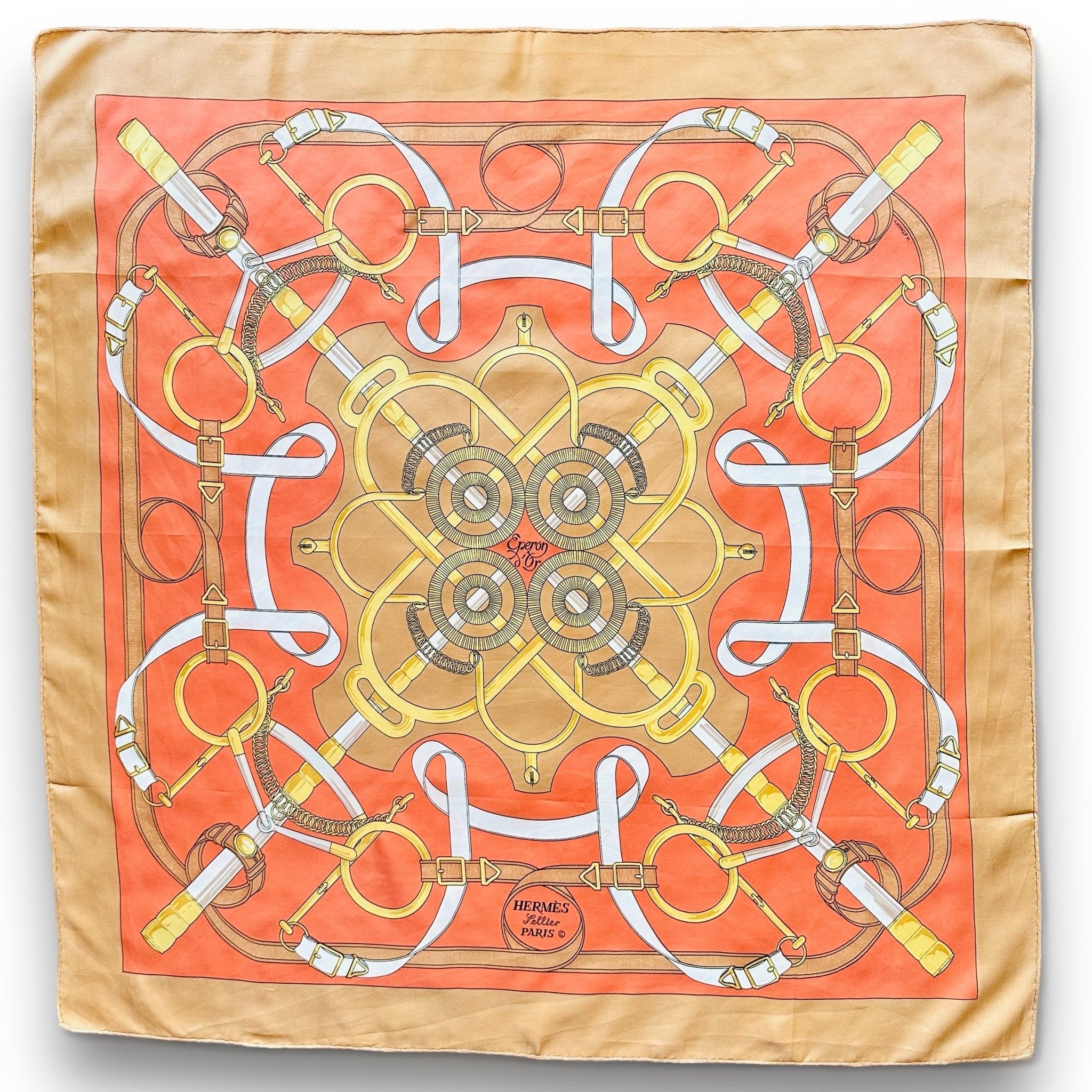 Eperon d'or - FOULARD HERMES 90 cm - Carré Society