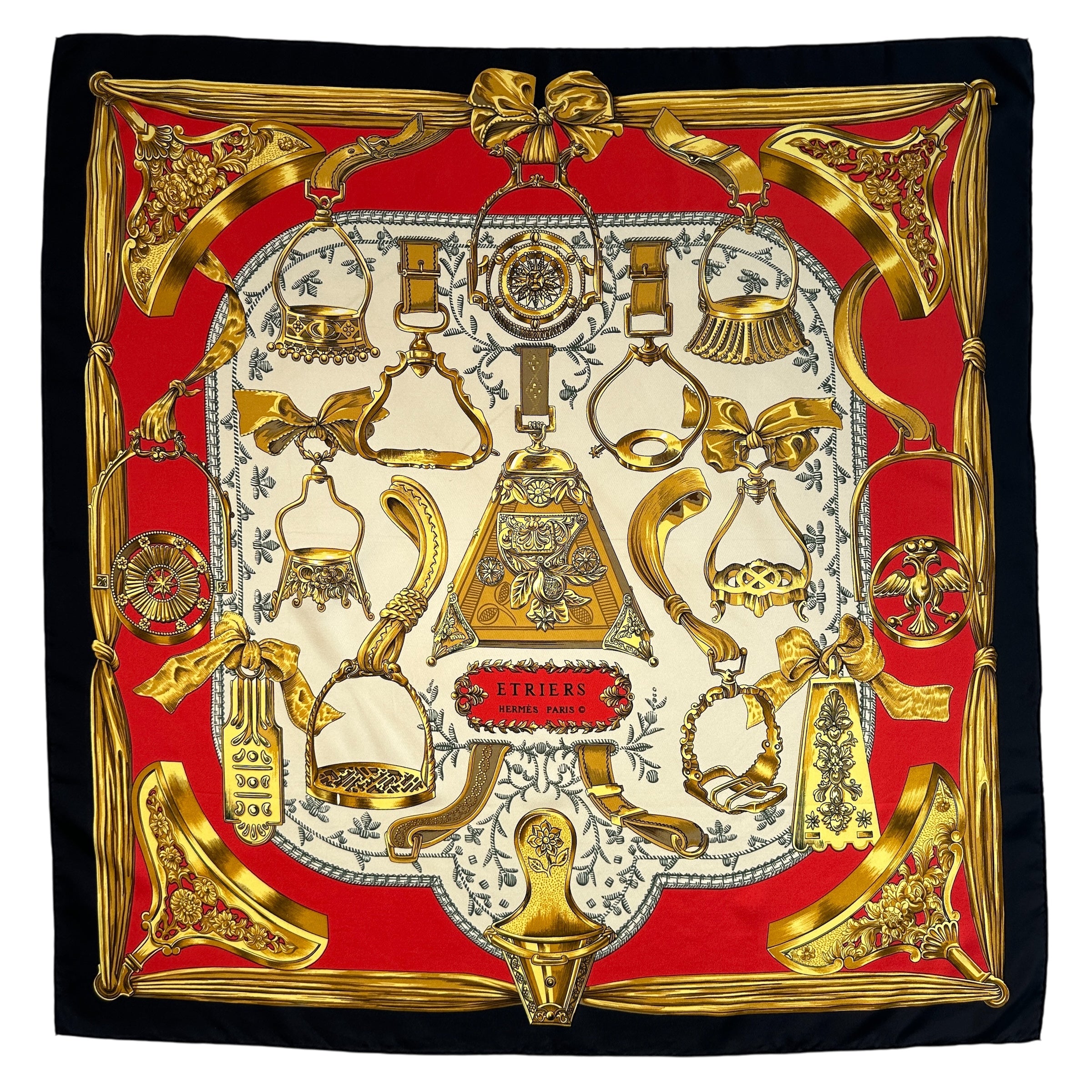 Carré Hermès – Étriers – Édition 1990 - Françoise de la Perrière