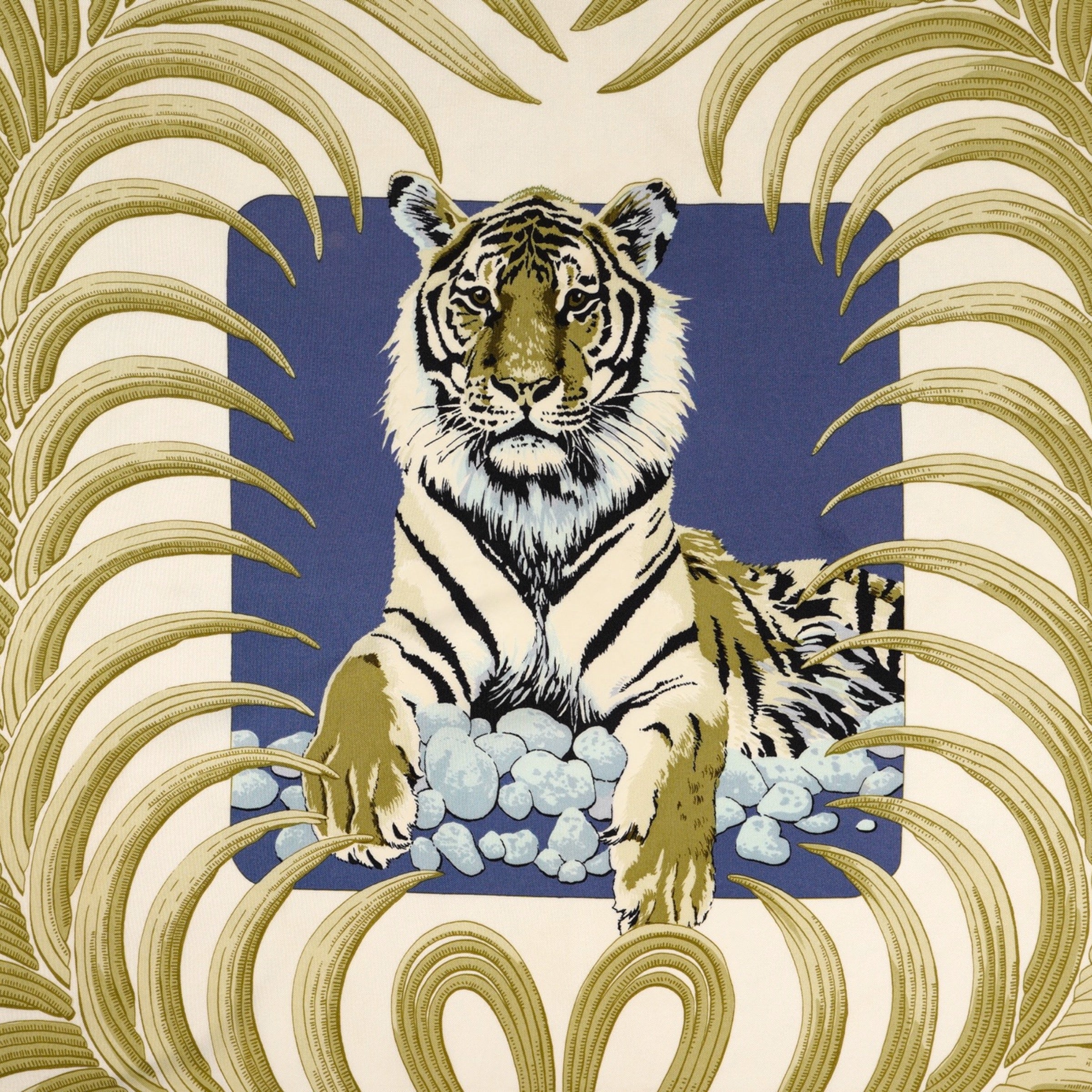 Carré Hermes Édition originale 1977– Tigre Royal – Christiane Vauzelles