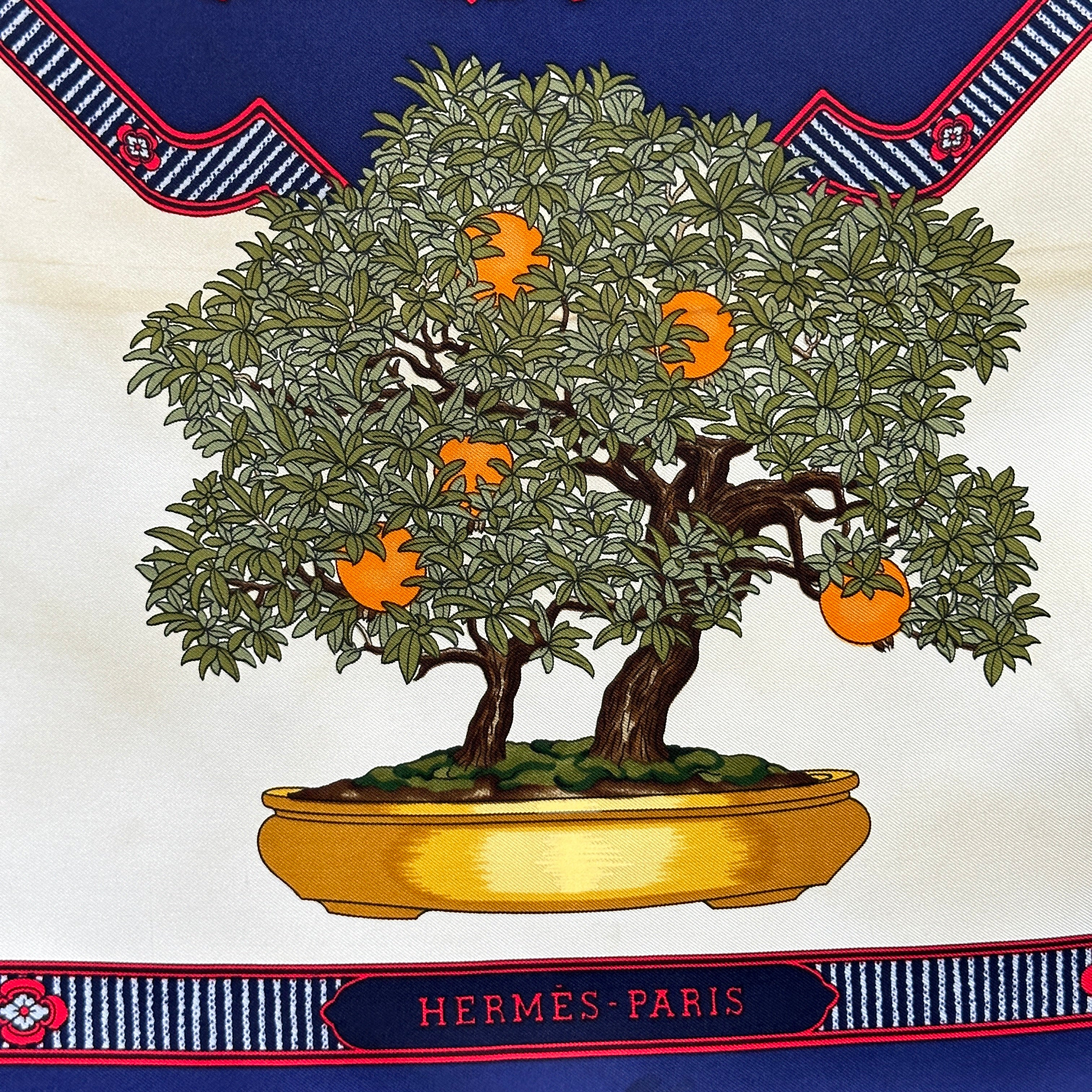 dessin-bonsai-avec-fruit-orange-foulard-hermes-beaux-jours-des-bonsai
