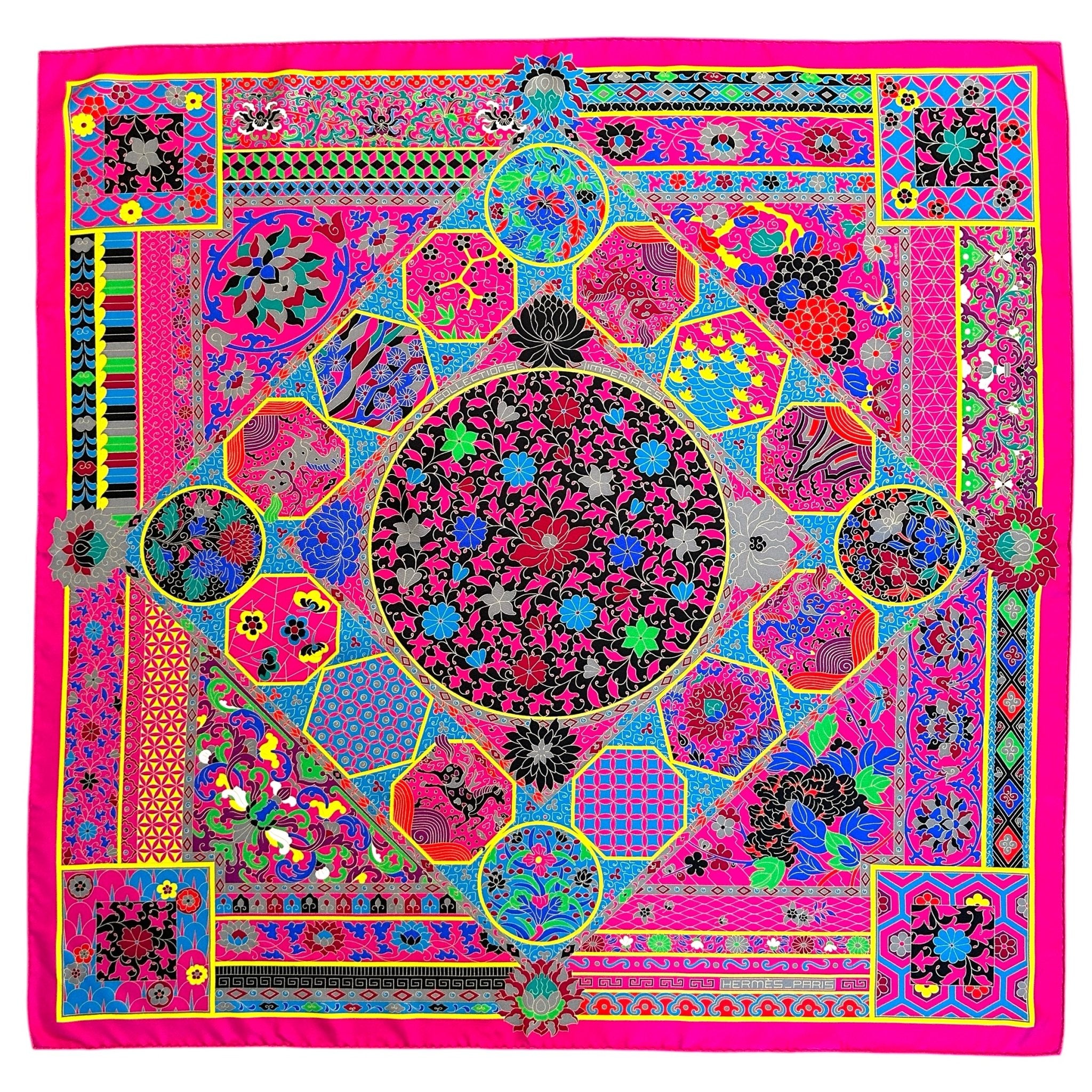 foulard hermes collections imperiales rose fuchsia 