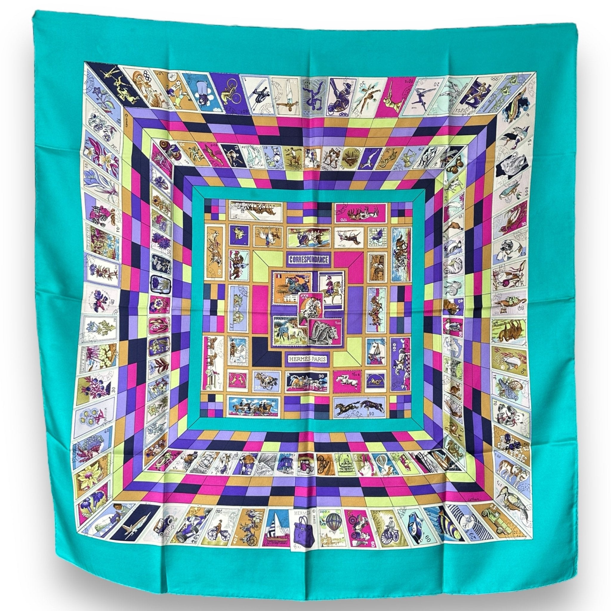 Correspondance - FOULARD HERMES 90 CM - Carré Society