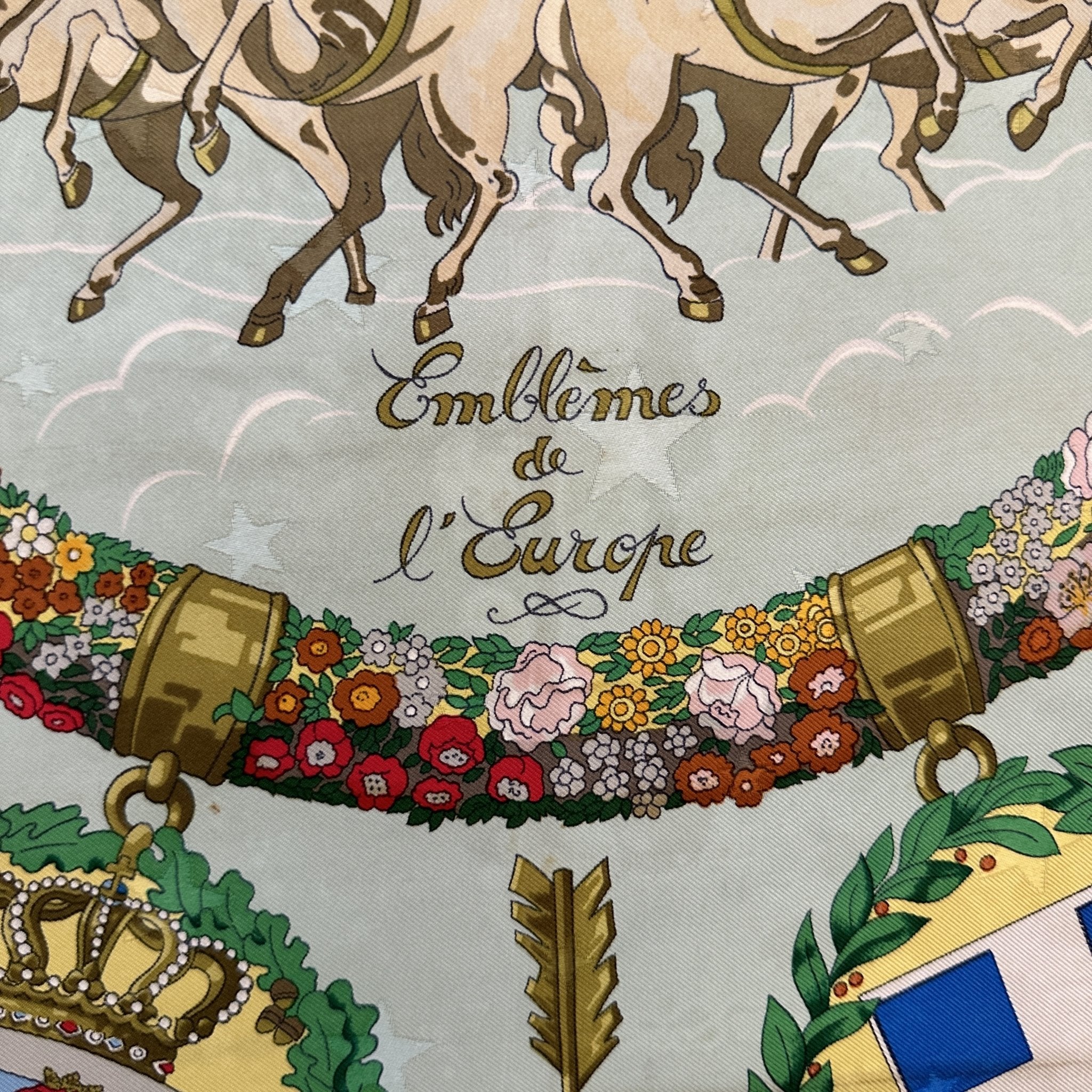 Emblèmes de l'Europe - FOULARD HERMES 90 CM