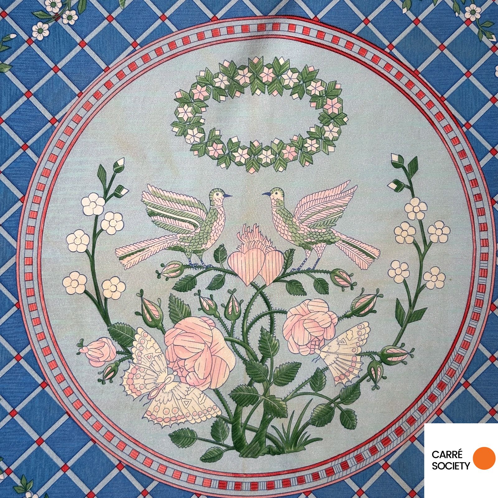 Jeux de paille – Carré Hermès 90 cm en soie – 1984