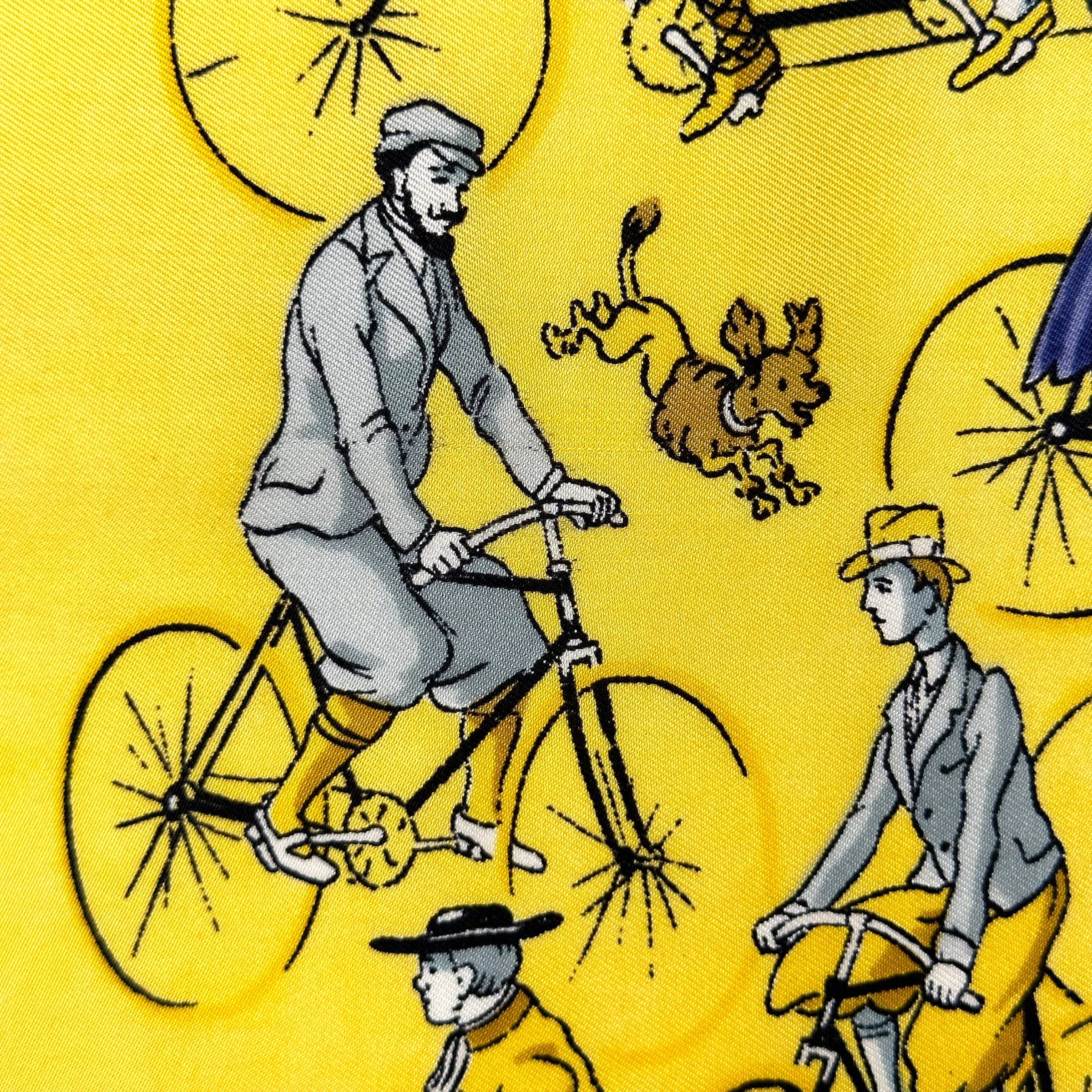 foulard-hermes-les-becanes-dessin-homme-a-bicyclette