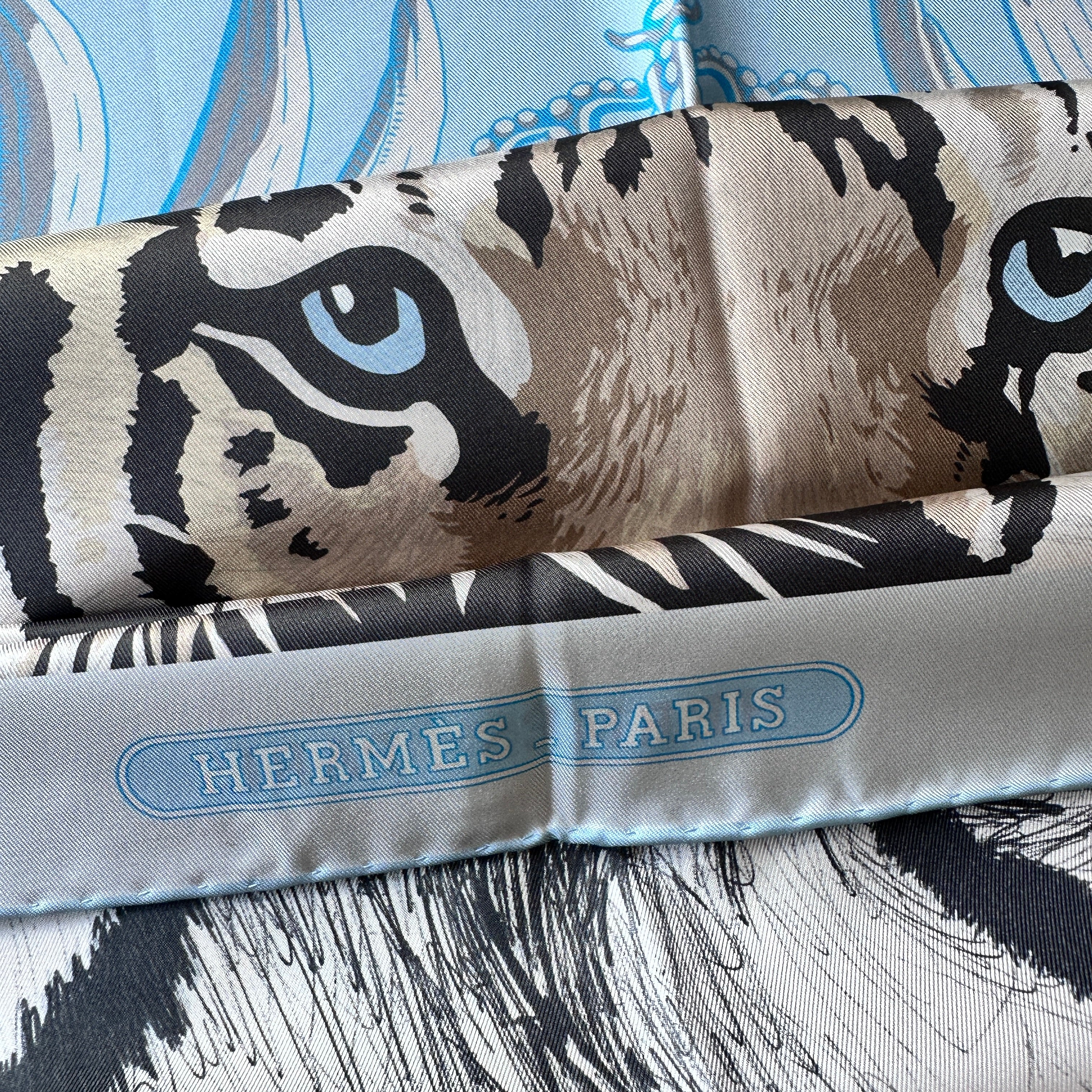 Foulard Hermès Double Face – Tigre Royal – Christine Vauzelles (2022)