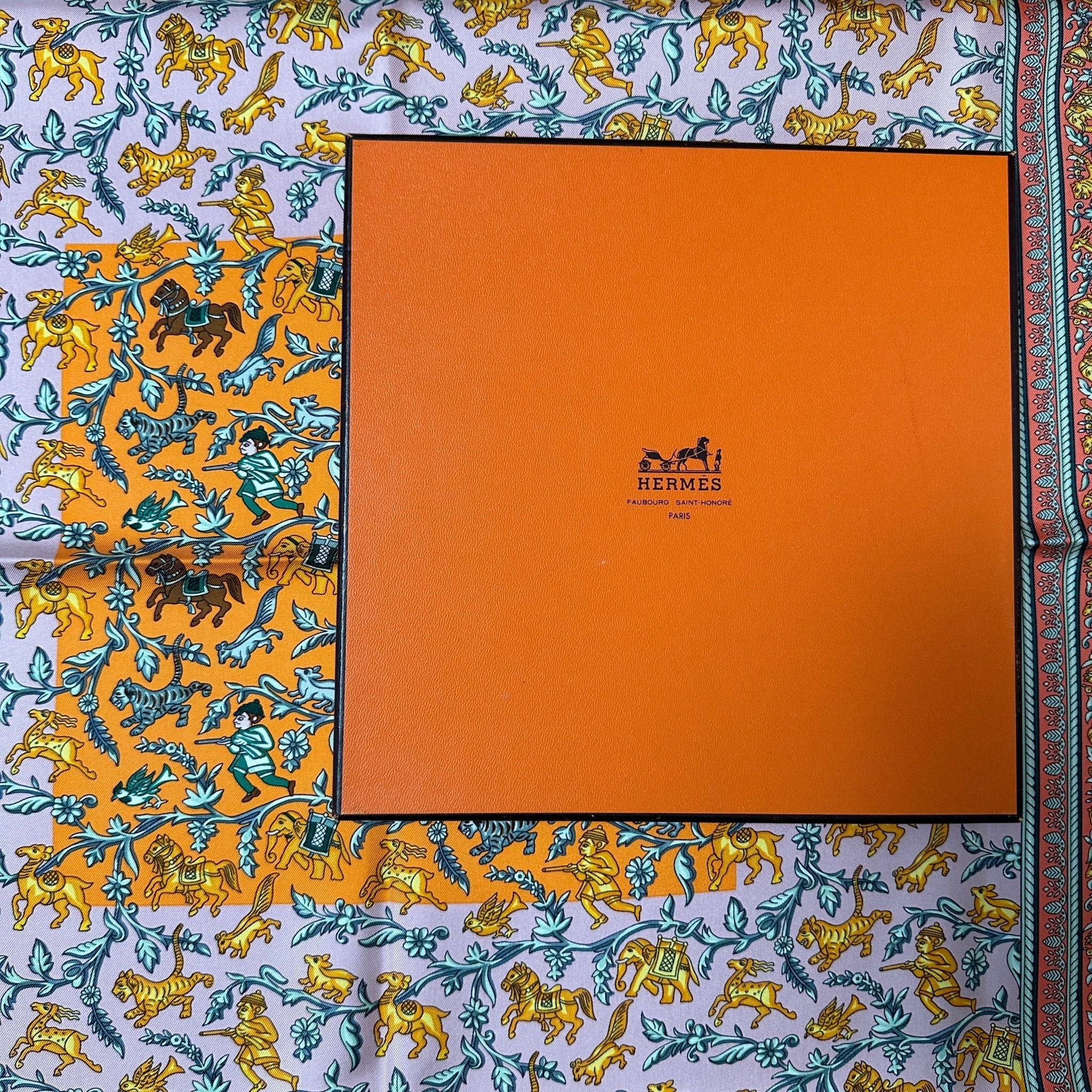 Chasse en inde - FOULARD HERMES 90CM - Carré Society