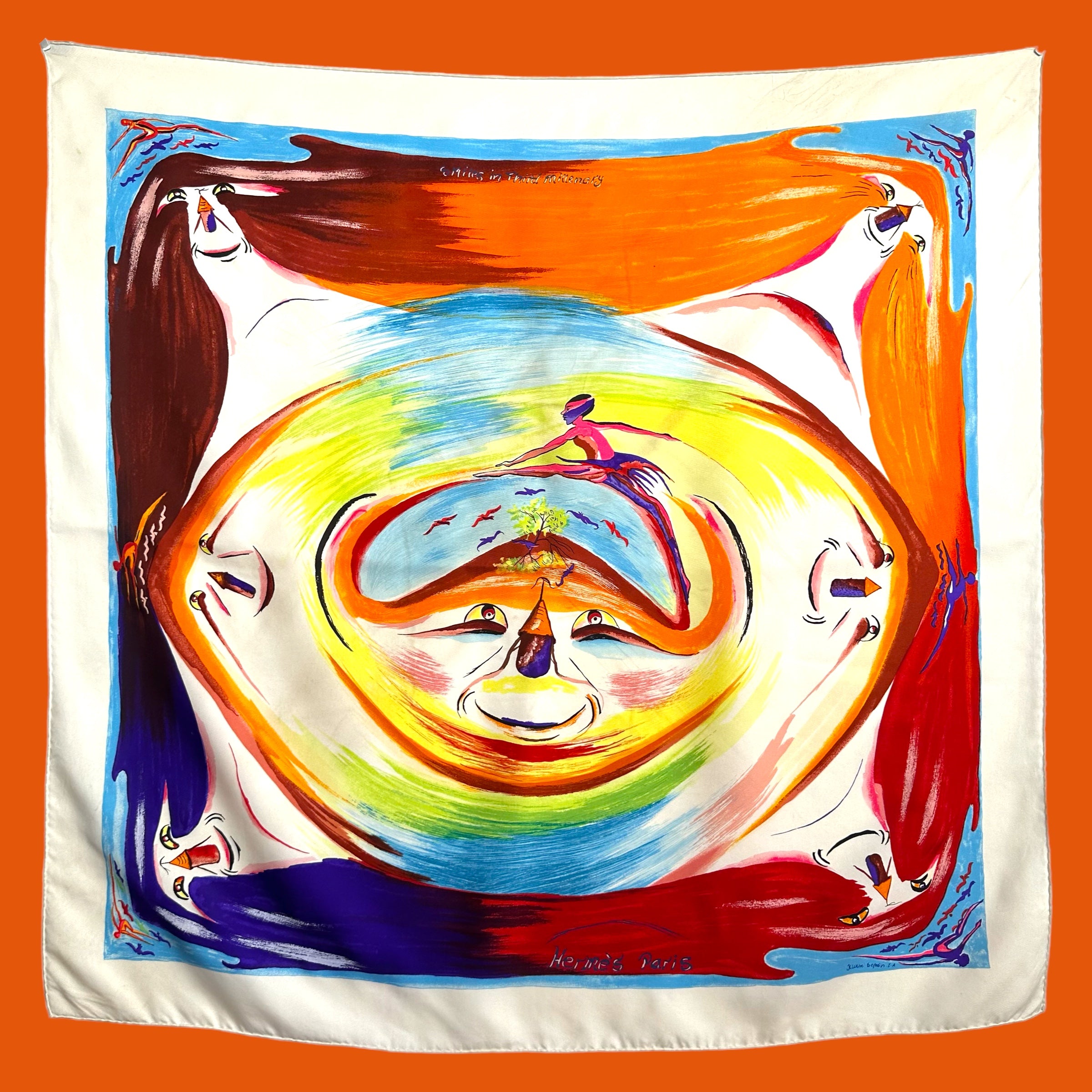 foulard SMILES IN THE THIRD MILLENARY CARRE HERMES 90